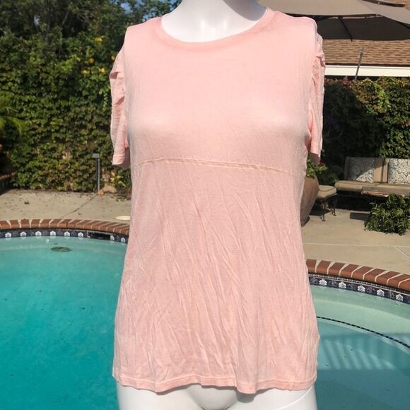 Chelsea28 Pink Shoulder Pleat Tee Size Sm - Picture 5 of 12